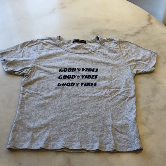 Brandy Melville “good vibes” cotton tee. OS